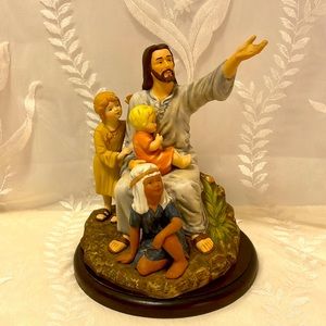 Home Interiors “ Come onto Me” 1989. Masterpiece Porcelain Jesus and Chi…
